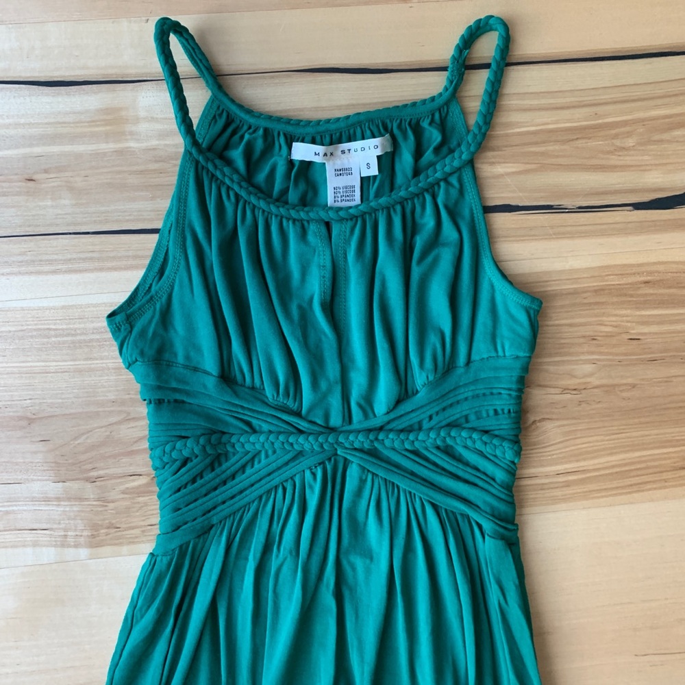 Max Studio Emerald Green Braided Maxi Dress